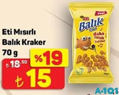 ETİ MISIRLI BALIK KRAKER 70 G